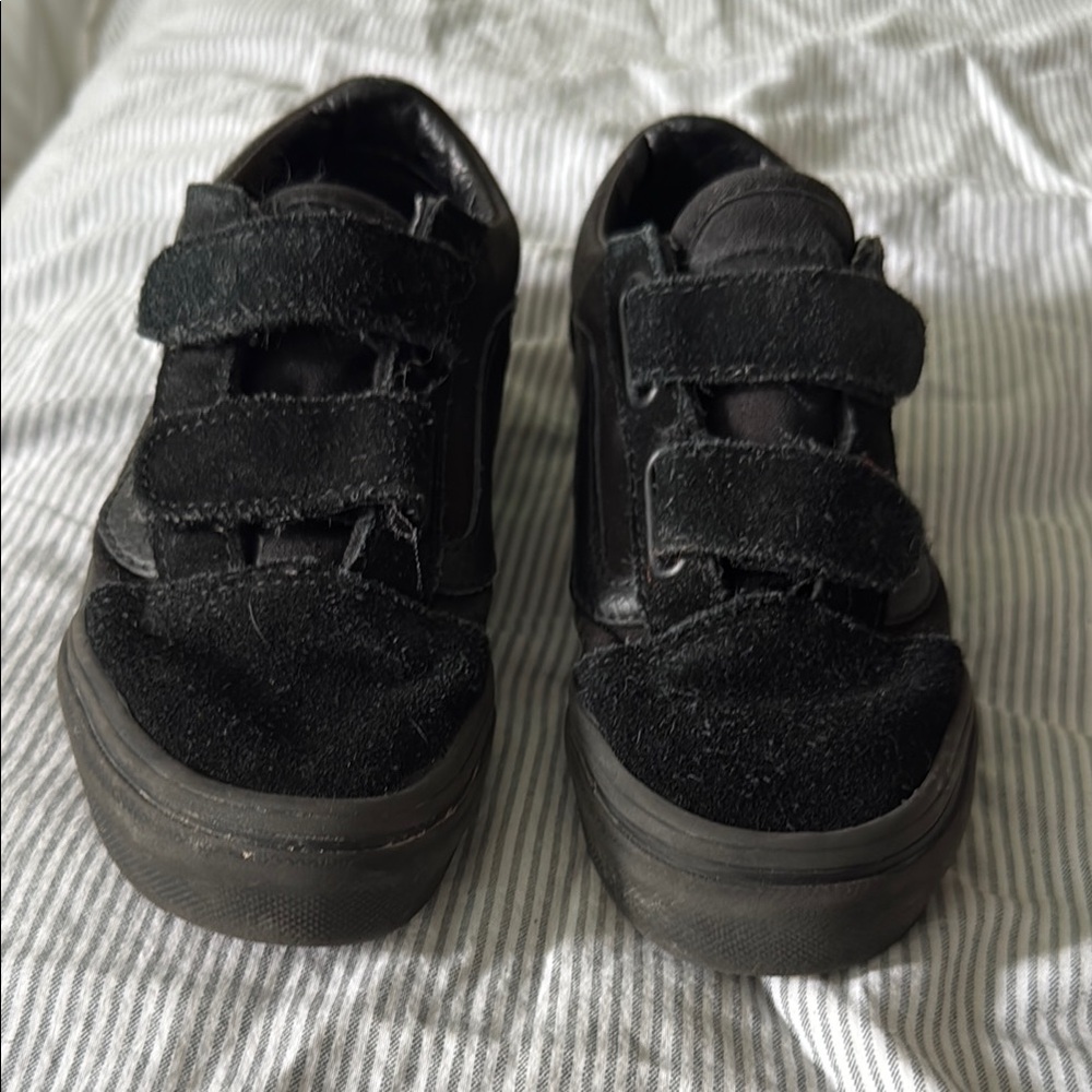 Vans Kids Black Velcro Sneakers